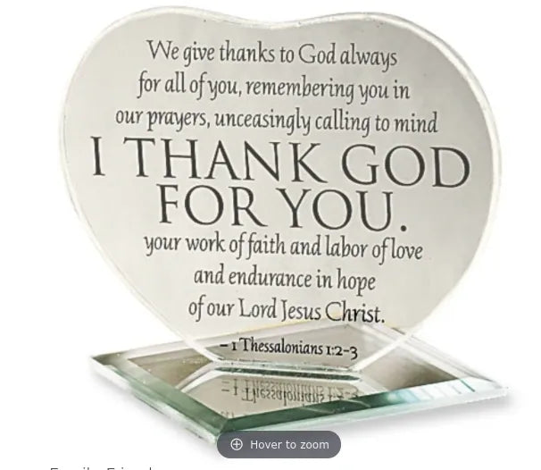 I Thank God for You Heart Stand
