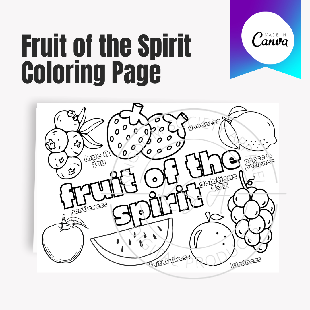 Fruit of the Spirit Coloring Sheet