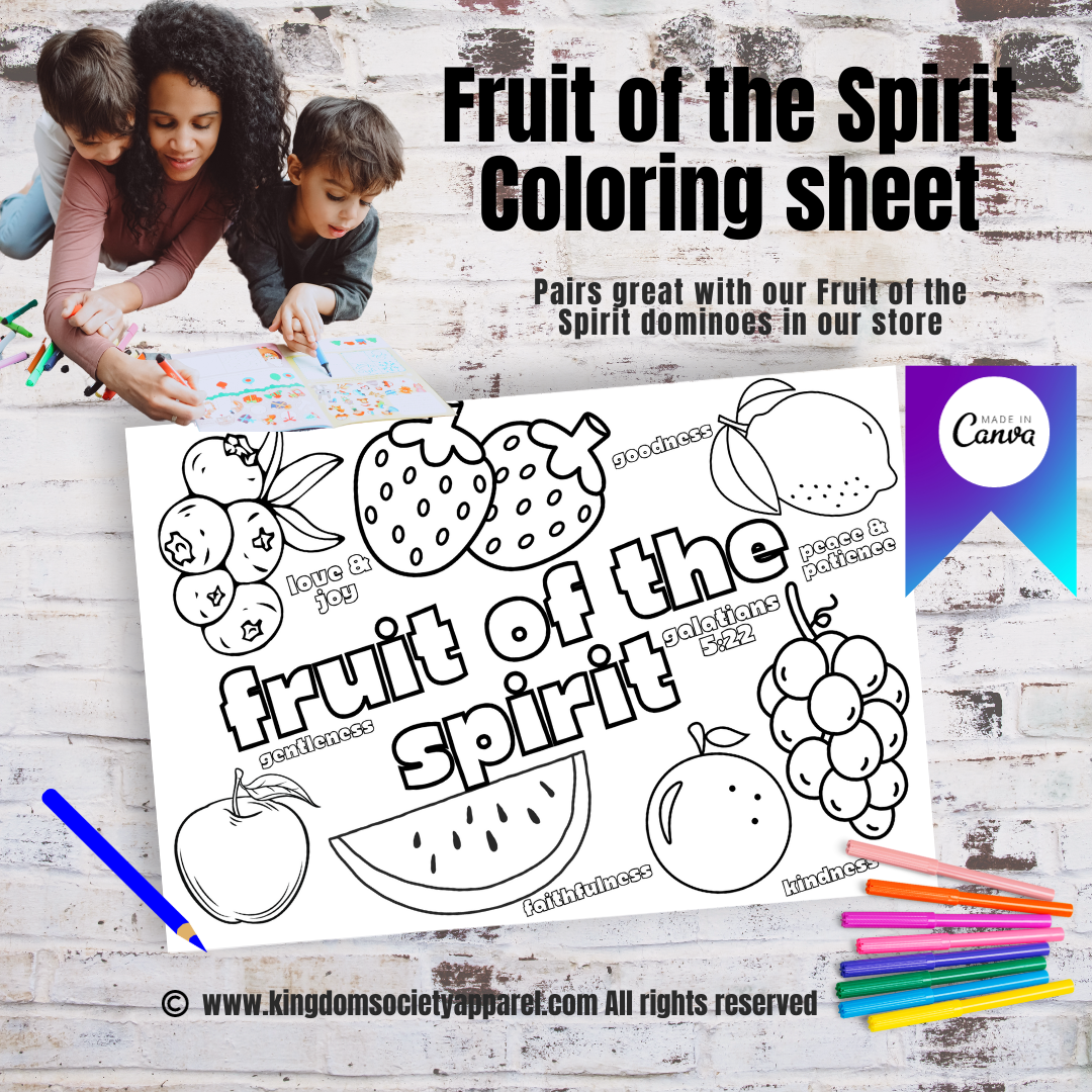 Fruit of the Spirit Coloring Sheet