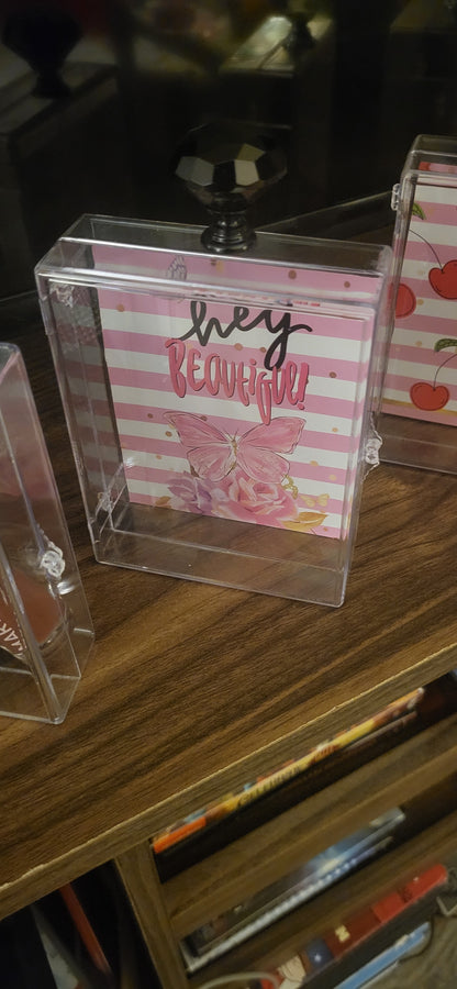 Elegant Clear Storage Boxes with Decorative Knobs - Made to Order