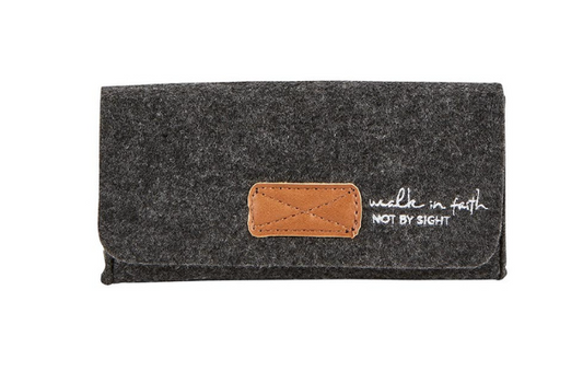 Walk in Faith and Not by Sight - Felt Glasses Case